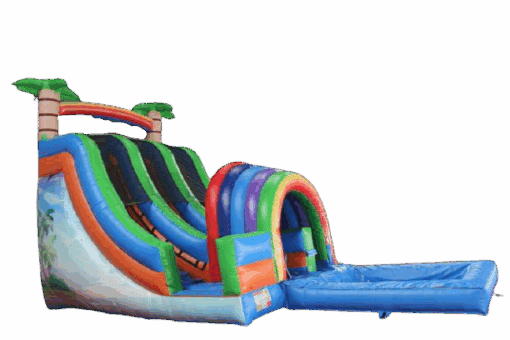 Jeu Gonflable Commercial Arc En Ciel Glissade Eau Ou Sec – Image 3