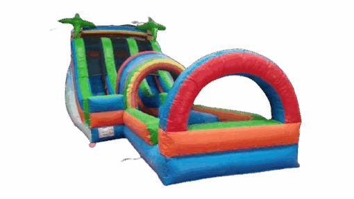 Jeu Gonflable Commercial Arc En Ciel Glissade Eau Ou Sec – Image 2