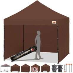 Tente Canopy 10 x 10 Brune Pop-Up ABCanopy Commercial