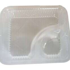 CLEAR NACHO TRAY 2 COMP 7"X9" -125PCS