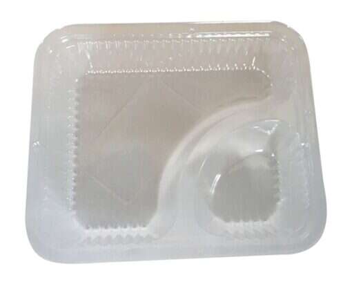 CLEAR NACHO TRAY 2 COMP 7"X9" -125PCS