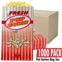 CASE OF 1000 POPCORN BAG 3OZ / FLAG BOTTOM