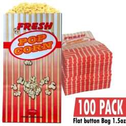 100-PACK OF 100 POPCORN BAG 1.5OZ / FLAG BOTTOM