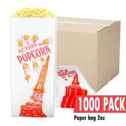 CASE OF 1000 EMPTY 2OZ POPCORN BAGS