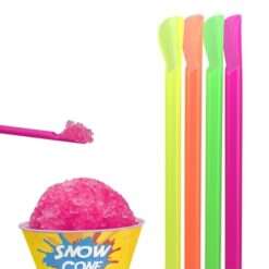SPOON STRAW MULTI-COLOR PACK 100PCS