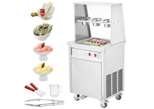Machine à rouleau de crème glacée frit